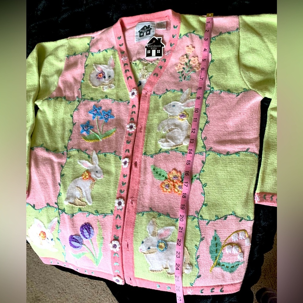 Easter cardigan made by Storybook, size M.